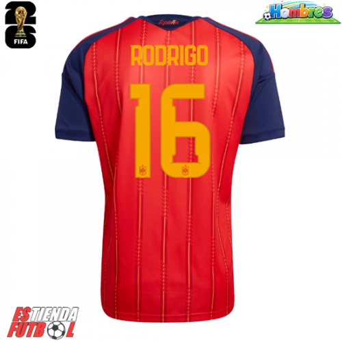 España Rodri Hernandez #16 Primera Equipación Mundial 2026 Manga Corta